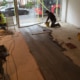 Salon floor being installed