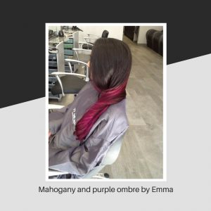 Mahogany and purple ombre by Emma