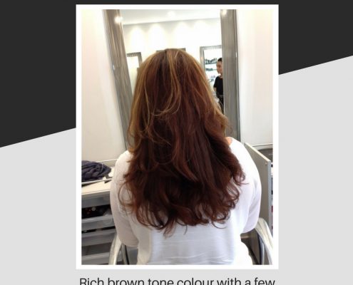 Rich brown tone colour with a few caramel tones by Natalina