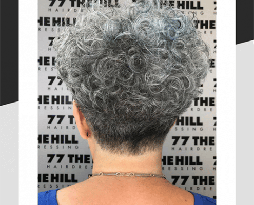 Back view of Mel's hair cut