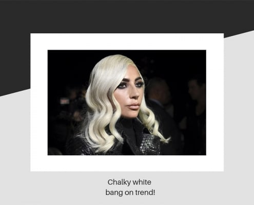 Lady Gaga's chalky white hair