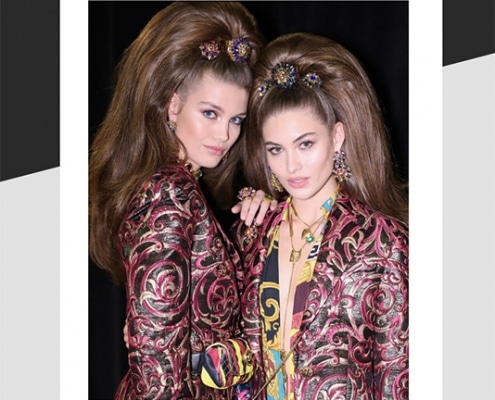 Hairstyles on the Versace catwalk