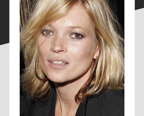 Kate Moss with blonde hair