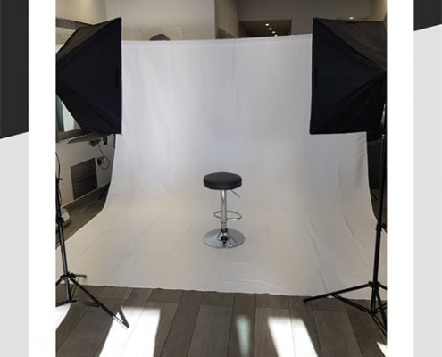 The hot seat at the salon's photoshoot