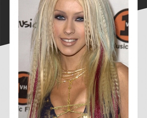 Christina Aguilera hair in 2000
