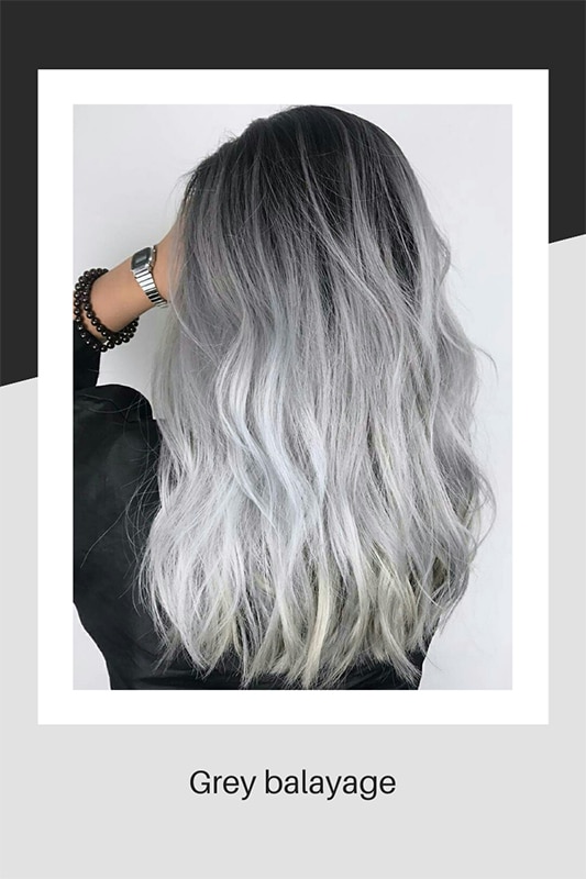 Grey Balayage hair