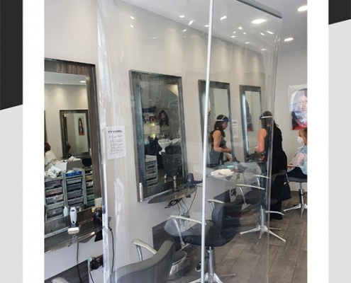 Safety screens at our salon