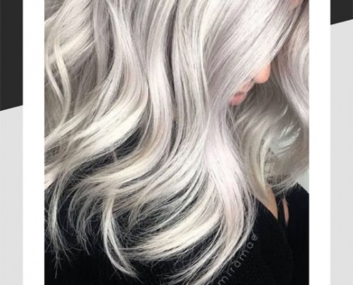 Platinum blonde hair colouring