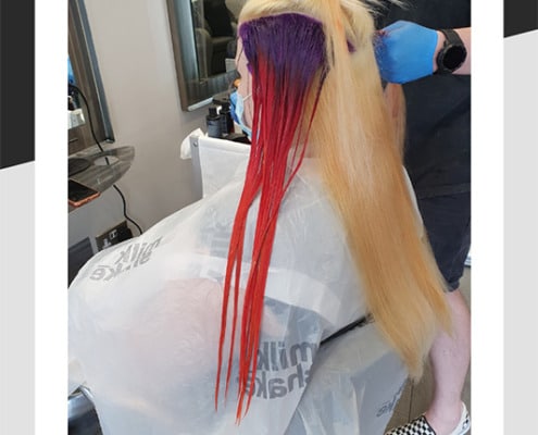 Hair sectioning for bright colours