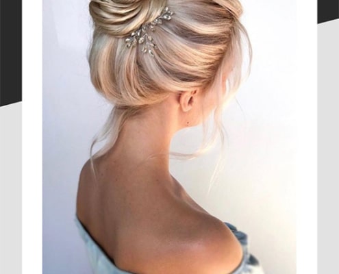 Wedding hair in a bun