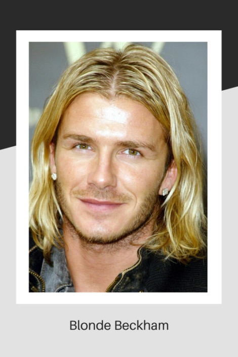 David Beckham with blonde hair