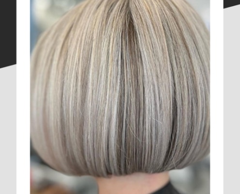 Soft grey tones in hair