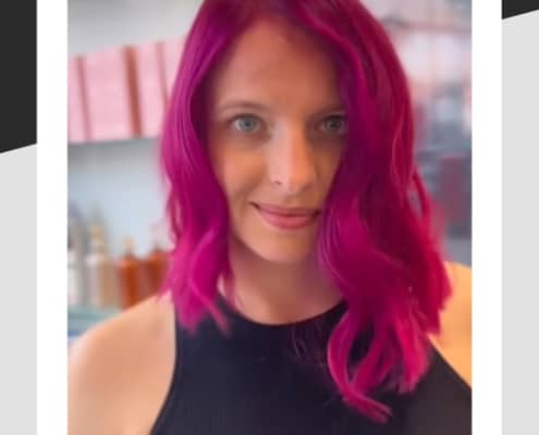 Beautiful hair toner in bright pink