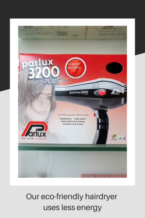 Energy saving hairdryer on sale in the salon