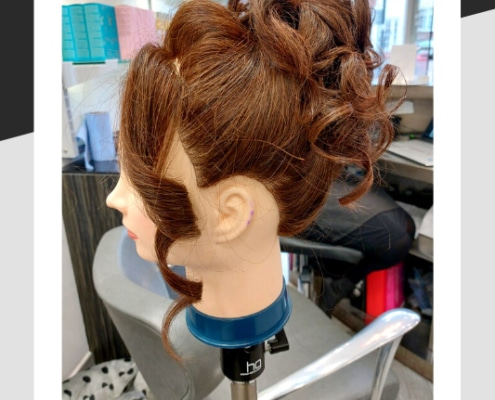 A beautiful hair-up style