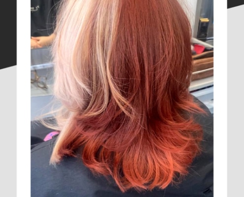 Beautiful finished hair colouring