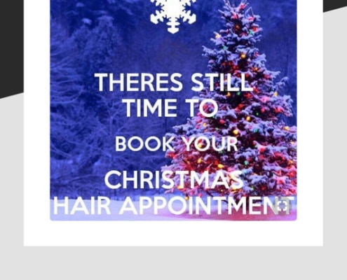 Christmas hair appointments availability limited
