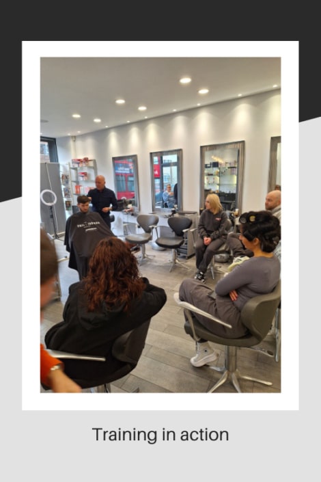 Barber training for our salon team