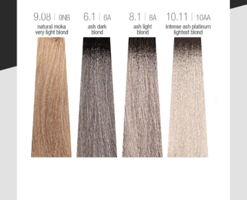 Selection of hair toner colours available