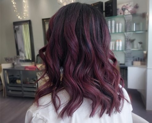 Balayage hair in salon for 2025
