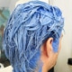Blue hair whilst being lightened