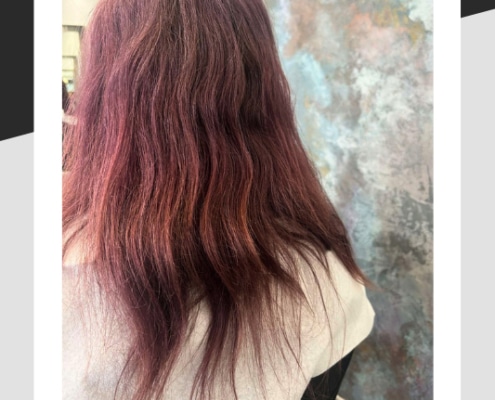 Faded hair colour before balayage treatment