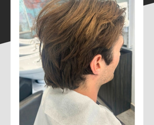 Hair model before the lightening process