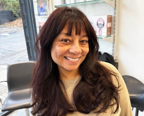 Featured hair makeover of a regular client