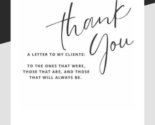 A huge thank you message to our lovely customers