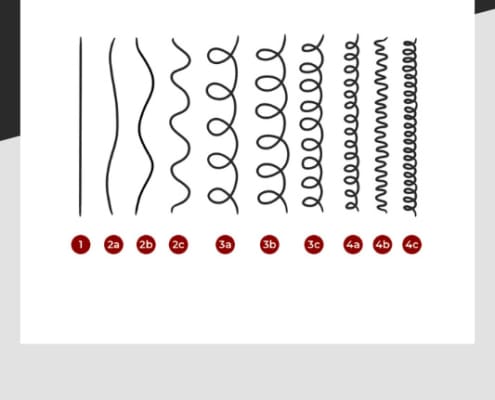 The 4 hair types diagram with further sub-categories