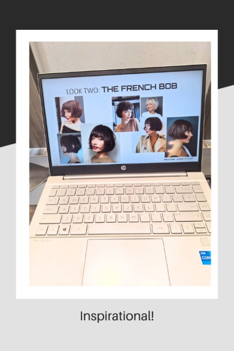 Pictures of The French Bob on a computer