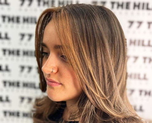 Beautiful balayage hair colouring by 77 the Hill.