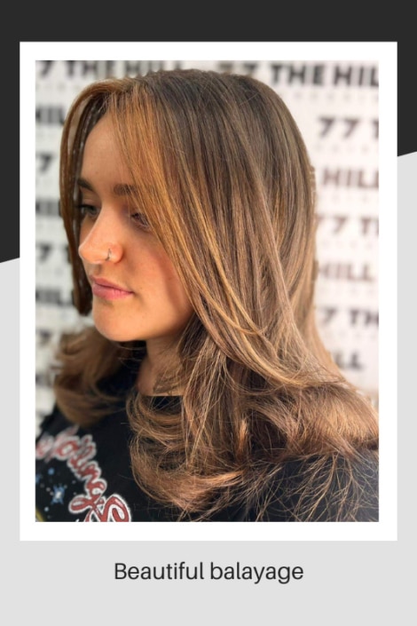 Beautiful balayage hair colouring