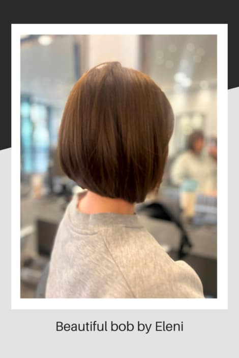 Beautiful brunette bob by Eleni
