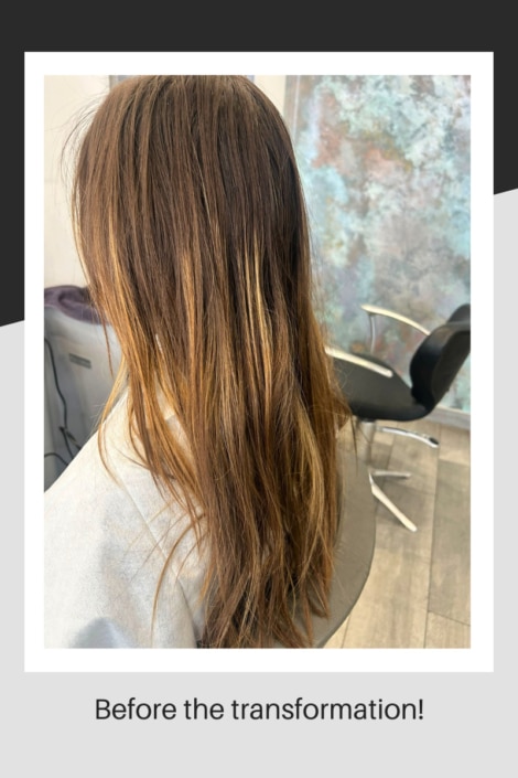 Before the hair transformation by Eleni