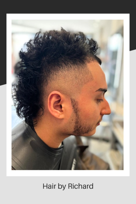Hair styling by our senior stylist Richard.
