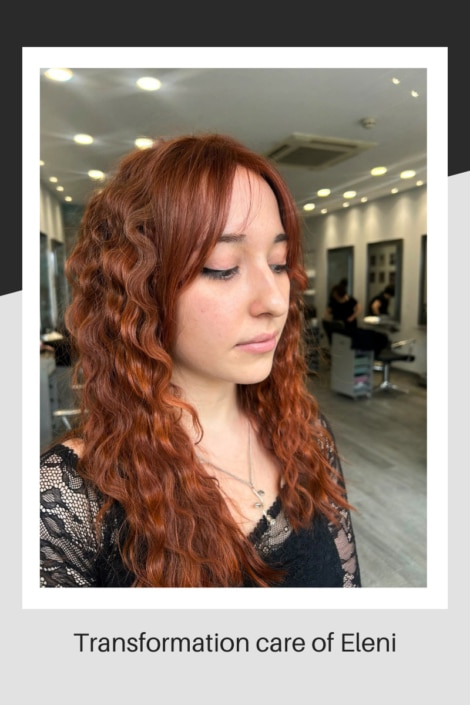 Hair transformation by Eleni, one of the stylists