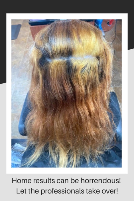 The unfortunate results of home hair lightening with bleach