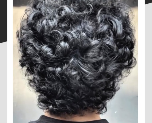 Male with permed soft curls