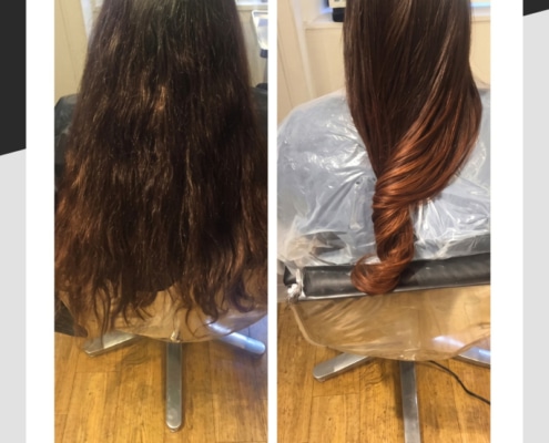 Deep lustrous shine created with Amazon Shine Brazilian blow-dry